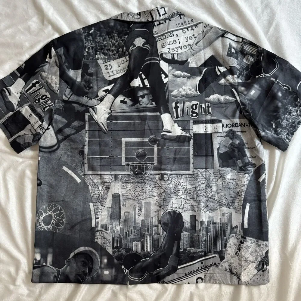 Air Jordan Essentials Printed AOP Button Down Camp Shirt